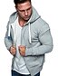 cheap Basic Hoodie Sweatshirts-Men&#039;s Hoodie Jacket Full Zip Hoodie Sweat Jacket Black Red Navy Blue Light Grey Dark Gray Hooded Solid Color Zipper Front Pocket Fitness Cotton Fleece Cool Thin fleece Essential Winter Spring &amp;  Fall