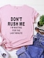 cheap Women&#039;s T-shirts-Women&#039;s T shirt Tee Designer Letter Hot Stamping Round Neck Daily Clothing Clothes Designer Casual Navy White Black