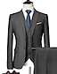 cheap Suits-Black White Yellow Men&#039;s Wedding Party Evening Valentine&#039;s Day Suits 3 Piece Solid Color Color Block Notch Tailored Fit Single Breasted Two-buttons 2024