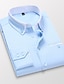 cheap Men&#039;s Button Down Shirts-Men&#039;s Dress Shirt Button Down Shirt Collared Shirt Non Iron Shirt Light Pink White Blue Long Sleeve Plain Collar Spring &amp;  Fall Wedding Work Clothing Apparel