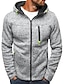 cheap Basic Hoodie Sweatshirts-Men&#039;s Full Zip Hoodie Solid Color Zipper Hooded Daily Fitness Basic Thin fleece Hoodies Sweatshirts  Long Sleeve Blue Black Gray