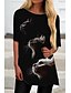 Χαμηλού Κόστους T-Shirt Φορέματα-Γυναικεία Κοντομάνικο φόρεμα Μίνι φόρεμα Μαύρο Μισό μανίκι Γάτα Ζώο Στάμπα Φθινόπωρο Άνοιξη Στρογγυλή Ψηλή Λαιμόκοψη Καθημερινό 2022 Τ M L XL XXL 3XL