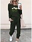 preiswerte Zweiteilige Anzüge für Damen-Damen Grundlegend Street Schick Blumen Bühnenlicht vielfarbig Normal Urlaub Zweiteiliges Set Trainingsanzug T-Shirt Hose Loungewear 3D-Druck Kordelzug Oberteile
