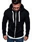 cheap Basic Hoodie Sweatshirts-Men&#039;s Hoodie Jacket Full Zip Hoodie Sweat Jacket Black Red Navy Blue Light Grey Dark Gray Hooded Solid Color Zipper Front Pocket Fitness Cotton Fleece Cool Thin fleece Essential Winter Spring &amp;  Fall