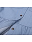 cheap Basic Denim Dresses-Women&#039;s Denim Dress Denim Shirt Dress Midi Dress Denim Hot Casual Daily Shirt Collar Ruched Button Short Sleeve Summer Spring 2022 Loose Fit Blue Dark Blue Square S M L XL XXL