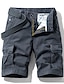 cheap Men&#039;s Pants &amp; Shorts-Men&#039;s Cargo Shorts Shorts Shorts Cargo Shorts Pants Solid Colored Mid Waist ArmyGreen Khaki Light Grey Dark Gray 29 30 31 32 34