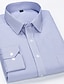 preiswerte Businesshemden für Herren-Herren Oberhemd Knopfhemd Kragenhemd Marineblau Königsblau Blau Langarm Kurve Kragen Ganzjährig Hochzeit Party Bekleidung Button-Down