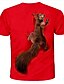 cheap Men&#039;s Tees &amp; Tank Tops-Men&#039;s Tee T shirt Graphic Squirrel Animal 3D Print Round Neck Daily Holiday Short Sleeve Print Tops Basic Designer Streetwear Exaggerated Green Blue White