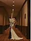 Недорогие Вечерние платья-вечернее платье русалки вечернее платье в стиле колор-блок платье для помолвки вечернее со шлейфом без рукавов без бретелек из эластичного атласа с разрезом 2024