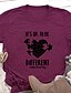 cheap Tees &amp; T Shirts-Women&#039;s Home Daily T shirt Tee Short Sleeve Graphic Heart Letter Round Neck Print Basic Tops Slim Green Blue Pink S