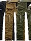 cheap Cargo Pants-Men&#039;s Cargo Pants Fleece Pants Tactical Trousers Patchwork Multi Pocket Solid Colored Warm Full Length Casual Daily 100% Cotton Basic Thicken Slim Army Green Khaki Inelastic / Winter