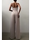 cheap Women&#039;s Jumpsuits-Women&#039;s Jumpsuit Solid Color Modern Style Party Strap Straight Party Wedding Sleeveless Regular Fit Green White Black S M L Summer