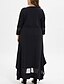 cheap Plain Dresses-Women&#039;s Plus Size Dress Solid Color Black XL XXL XXXL 4XL 5XL