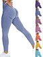 abordables Leggings et collants de yoga-legging sans couture femmes entraînement bout à bout collants froncé multicolore leggings de contrôle du ventre sport gym yoga fitness cyclisme course athleisure vêtements de sport
