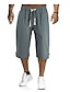 cheap Men&#039;s Pants &amp; Shorts-Men&#039;s Shorts Shorts Short Pants Casual Solid Color Mid Waist Sports Black Green Black Gray Navy Blue M L XL XXL 3XL