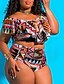 cheap Bikini Sets-Women&#039;s Swimwear Bikini 2 Piece Plus Size Swimsuit Hollow Out High Waist for Big Busts Solid Color figure 1 figure 2 image 3 Figure 4 Figure 5 Bathing Suits New Casual