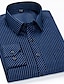 cheap Men&#039;s Dress Shirts-Men&#039;s Dress Shirt Button Up Shirt Collared Shirt Navy Blue Royal Blue Blue Long Sleeve Curve Collar All Seasons Wedding Party Clothing Apparel Button-Down