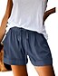 cheap Women&#039;s Bottoms-Women&#039;s Basic Casual Wide Leg Baggy Pocket Shorts Short Pants Micro-elastic Daily Holiday Cotton Blend Simple Mid Waist Lightweight Outdoor Light Blue Wine Red Pink ArmyGreen Orange &amp; Red (Orange) S