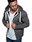 cheap Basic Hoodie Sweatshirts-Men&#039;s Hoodie Jacket Full Zip Hoodie Sweat Jacket Black Red Navy Blue Light Grey Dark Gray Hooded Solid Color Zipper Front Pocket Fitness Cotton Fleece Cool Thin fleece Essential Winter Spring &amp;  Fall