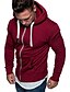 cheap Basic Hoodie Sweatshirts-Men&#039;s Hoodie Jacket Full Zip Hoodie Sweat Jacket Black Red Navy Blue Light Grey Dark Gray Hooded Solid Color Zipper Front Pocket Fitness Cotton Fleece Cool Thin fleece Essential Winter Spring &amp;  Fall