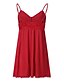 cheap Women&#039;s Sleep &amp; Lounge-Women&#039;s Plus Size 1 pc Pajamas Nightgown Satin Simple Comfort Pure Color Polyester Home Christmas Party V Wire Gift Lace Bow Spring Summer Black Red / Super Sexy
