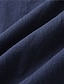 billige Linskjorte i bomull-Herre Skjorte linskjorte Skjorte i bomullslin Hvit bomullsskjorte Sommerskjorte Strandskjorte Svart Hvit Gul Kortermet Helfarge Aftæpning Vår sommer Avslappet Daglig Klær Knapp ned