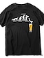 billiga Mäns grafiska t -shirt-evolution roliga ölskjortor herr 100 % bomull t-shirt mänskligt tryck herr unisex t-shirt ledig stil klassisk cool modedesigner nyhet festival