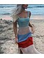 cheap Sweaters-Women&#039;s Dress Jumper Knit Split Knitted Rainbow Strap Stylish Casual Daily Holiday Spring Summer Stripe S M L / Sleeveless / Color Block / Sleeveless / Going out / Beach