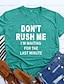 cheap Tees &amp; T Shirts-Women&#039;s T shirt Tee Green Blue Pink Print Graphic Letter Home Daily Short Sleeve Round Neck Basic Regular S