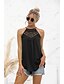 cheap Blouses &amp; Shirts-Women&#039;s Camisole Vest Plain Halter Neck Cut Out Patchwork Basic Streetwear Tops Slim Green Blue Black