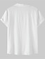 billige Bomuldslinnedskjorte-Herre Skjorte linned skjorte Skjorte i bomuldshør Hvid bomuldsskjorte Sommer skjorte Strandtrøje Sort Hvid Gul Kortærmet Helfarve Aftæpning Forår sommer Afslappet Daglig Tøj Knap ned