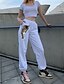 cheap Pants-Women&#039;s Fashion Casual / Sporty Pocket Elastic Drawstring Design Print Sweatpants Full Length Pants Micro-elastic Fitness Weekend Cotton Blend 3D Print Cat Mid Waist Comfort Loose Black Gray White S