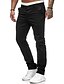 cheap Men&#039;s Pants &amp; Shorts-Men&#039;s Stylish Classic Style with Side Pocket Button Front Straight Pants Chinos Ankle-Length Pants Micro-elastic Home Daily Cotton Solid Colored Mid Waist Breathable Soft Slim White Black Pink Khaki
