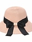 cheap Accessories-Mommy and Me Straw Hats Casual Bowknot Design Brown Family Photo Matching Outfits Mom and Daughter