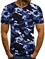 cheap Men&#039;s 3D T-shirts-Men&#039;s Unisex Tee T shirt Shirt 3D Print Camouflage Graphic Prints Plus Size Round Neck Casual Daily Print Short Sleeve Tops Basic Fashion Designer Big and Tall Blue