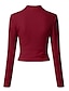 cheap Sweaters-Women&#039;s Pullover Sweater Jumper Pullover Jumper V Neck Knit Polyester Knitted Spring Fall Daily Date Going out Stylish Sexy Casual Long Sleeve Solid Color Black White Red S M L