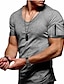cheap Men&#039;s Tees &amp; Tank Tops-Men&#039;s Tee T shirt Tee Solid Colored V Neck Daily Short Sleeve Tops Basic Muscle Slim Fit Comfortable Green White Black / Wet and Dry Cleaning / Summer