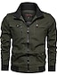 cheap Men&#039;s Jackets &amp; Coats-Men&#039;s Bomber Jacket Winter Regular Solid Color Patchwork Casual Daily Windproof Warm Blue Wine Army Green Khaki Black