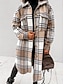 cheap Coats &amp; Trench Coats-Women&#039;s Trench Coat Coat with Pockets Slim Fit Modern Style Chic &amp; Modern Casual Lady Street Shopping Dailywear Daily Coat Long Polyester / Cotton Gray Khaki Brown Single Breasted Fall Winter Spring