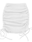 cheap Women&#039;s Skirts-Women&#039;s Skirt Bodycon Mini Polyester Pink Khaki Light Blue Gray Skirts Autumn / Fall Ruched Drawstring Elegant Sexy Date Vacation S M L