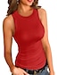 Недорогие Базовые плечевые изделия для женщин-Жен. Безрукавка Выходя на вершины Миндальный Розовый Черный Рельефный узор Повседневные Классический Секси Вырез под горло S