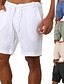 cheap Casual Shorts-Men&#039;s Shorts Bermuda shorts Drawstring Elastic Waist Sporty Casual / Sporty Streetwear Daily Sports Micro-elastic Breathable Quick Dry Soft Solid Color Mid Waist Green White Black S M L