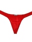 levne Exotické pánské spodní prádlo-Pánské Jednobarevné Ultra sexy kalhotky Nízký pas Ledové hedvábí Červená M