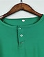 cheap Men&#039;s Tees &amp; Tank Tops-Men&#039;s Tee T shirt Tee Solid Colored Henley Daily Long Sleeve Tops Basic Classic Muscle Big and Tall Green White Black / Wet and Dry Cleaning