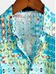 cheap Hawaiian Shirts-Men&#039;s Summer Hawaiian Shirt Shirt Graphic Patterned Hawaiian Aloha Tribal Design Classic Collar Daily Beach Short Sleeve Tops Designer Basic Boho Light Blue