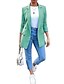 cheap Women&#039;s Blazer&amp;Suits-Women&#039;s Blazer Solid Colored Classic Work Long Sleeve Coat Fall Spring Casual Regular Jacket White / Daily