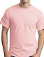 お買い得  メンズカジュアルTシャツ-男性用 Tシャツ モイスチャーウィッキングシャツ 平織り ラウンドネック 非印刷 カジュアル 半袖 衣類 コットン１００％ ベーシック