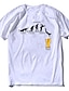 お買い得  メンズグラフィックTシャツ-進化 面白いビールシャツ メンズ 100% コットン Tシャツ 人間プリント メンズ ユニセックス Tシャツ カジュアルスタイル クラシック クール ファッション デザイナー ノベルティ フェスティバル