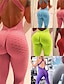 abordables juego de yoga-Mujer Tracksuit Mono de Fitness Pijama Mono Espalda cruzada Color sólido Leggings Body Rómper Negro Blanco Licra Yoga Aptitud física Entrenamiento de gimnasio Alta cintura Control de barriga