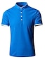 cheap Men&#039;s Pants &amp; Shorts-Men&#039;s Golf Shirt Tennis Shirt Solid Color Collar Standing Collar Henley Casual Daily Short Sleeve Tops Simple Green White Black